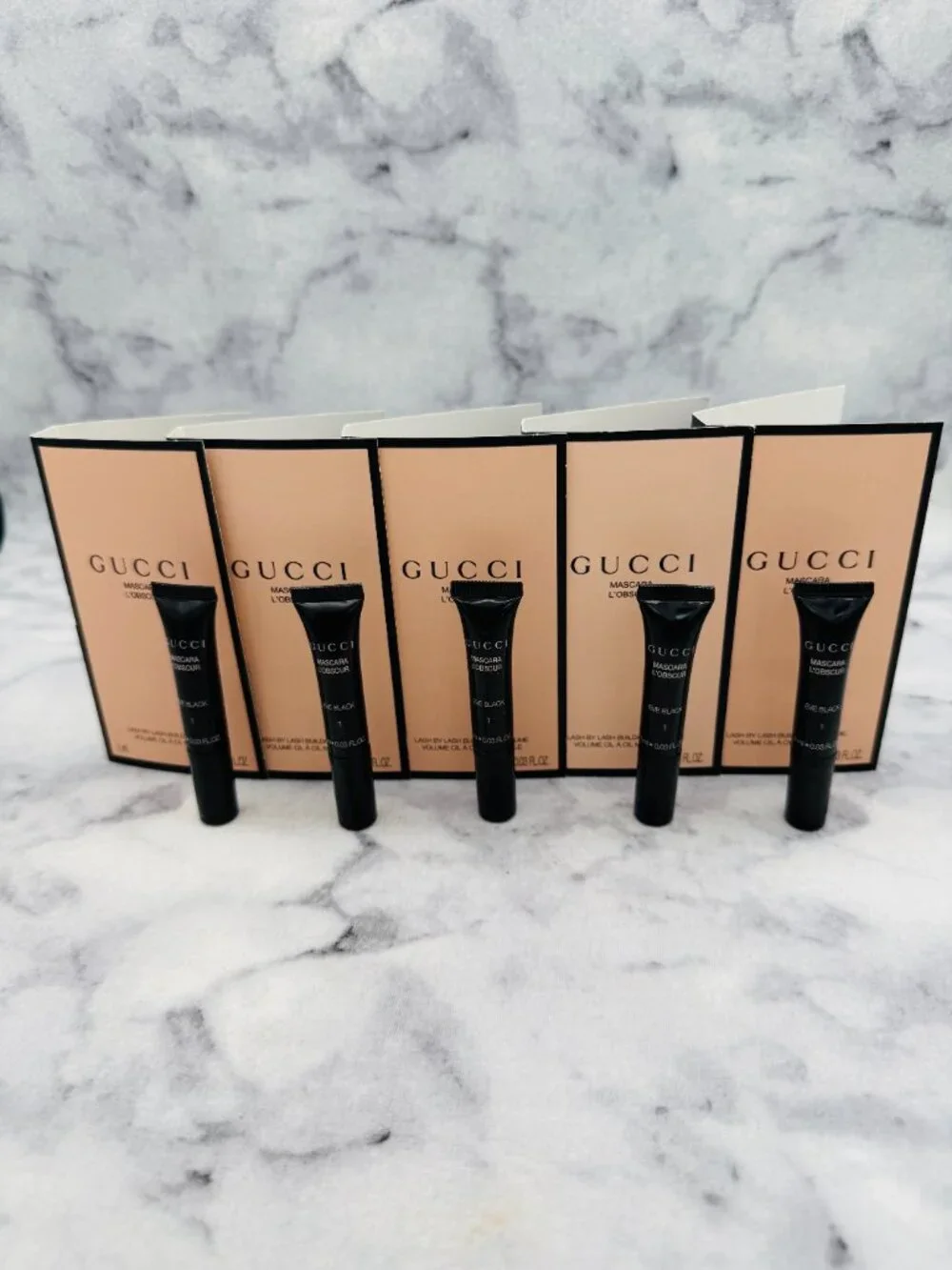 Gucci Beauty Gift Set-5 x Mascara L’Obscur Lash by Lash Buildable Volume-5pc-NEW